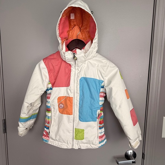 Obermeyer I Grow Ski Snowsuit Snowboard Jacket Pants Set Colorful Blocks Flowers - Picture 14 of 16